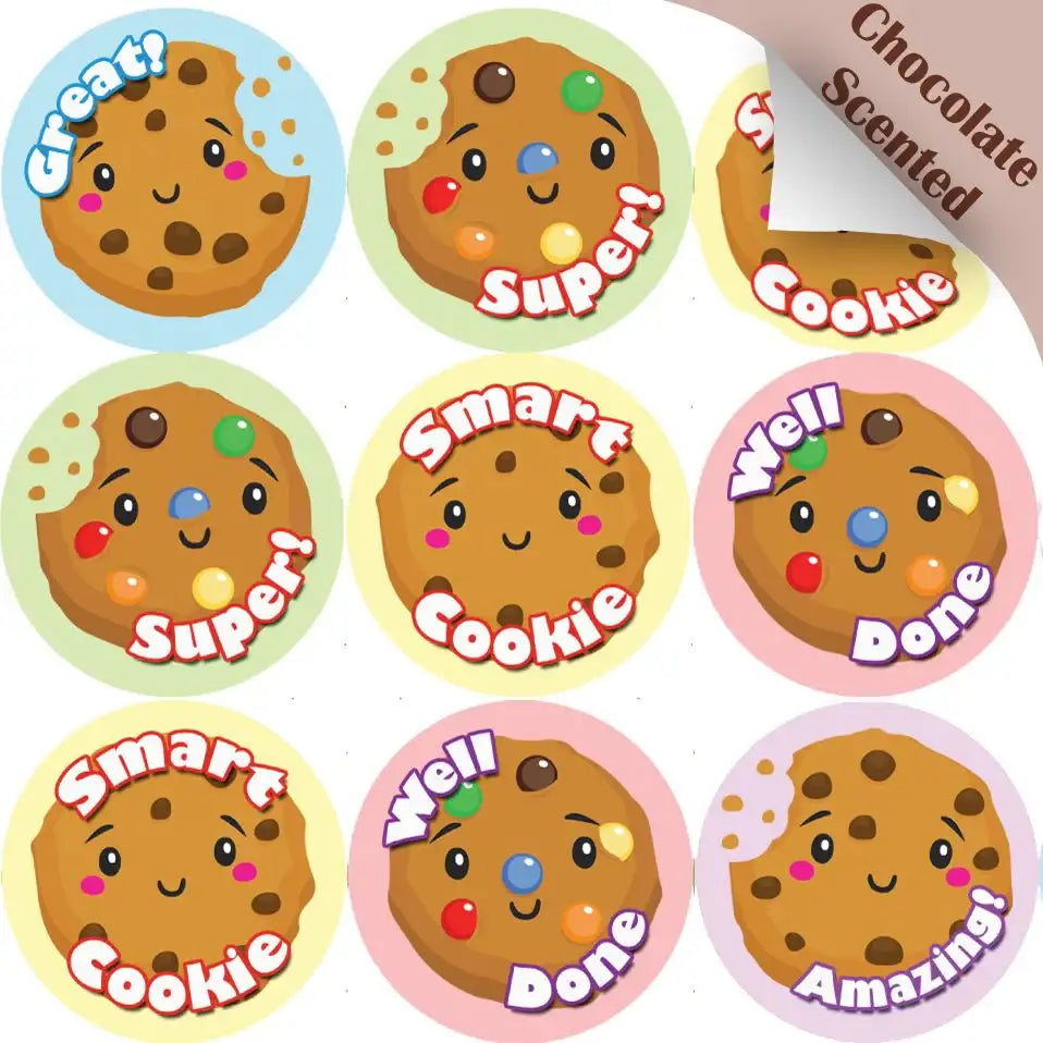 120 Strawberry Heart Animals 30mm Scented Reward Stickers For Teachers