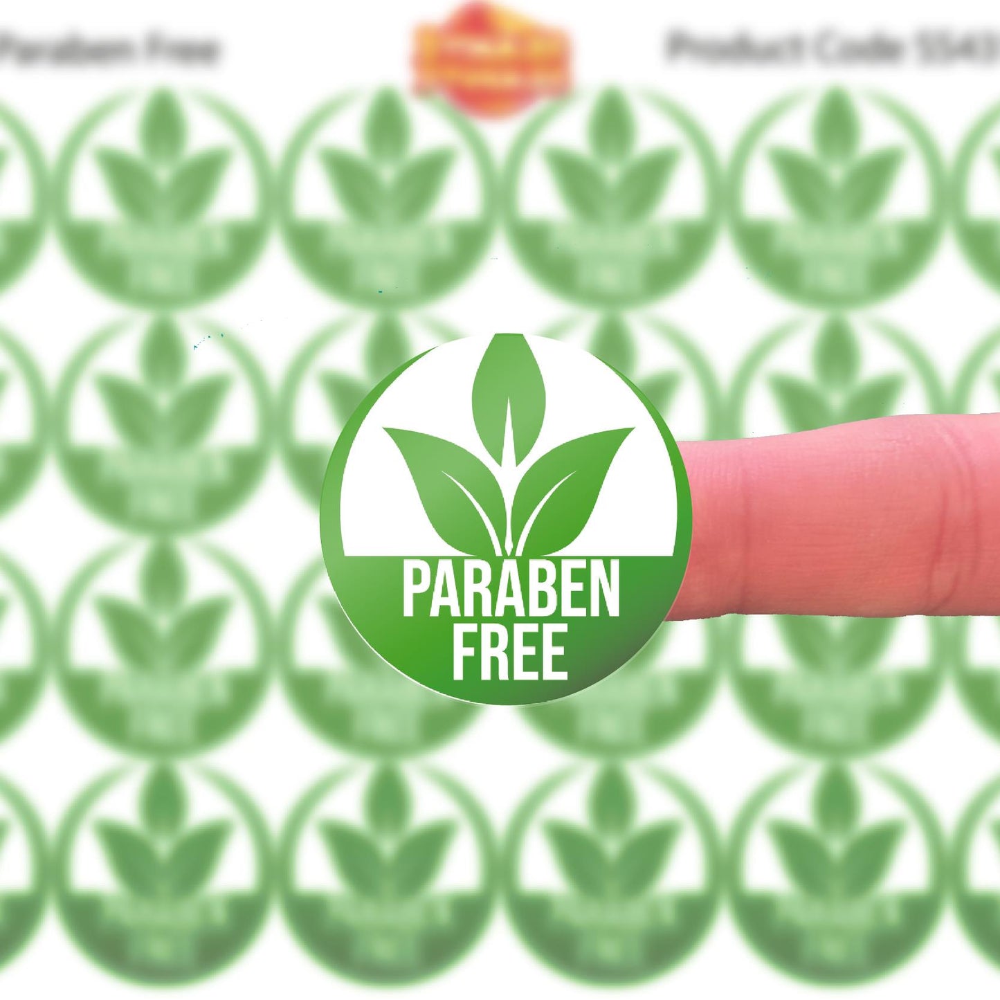 144 Paraben Free Ingredients 30mm Glossy Stickers Product Gift Packaging Seal Labels