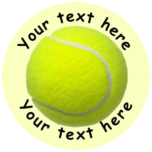 144 Personalised Tennis 30mm Reward Stickers for School Teachers, Party Bag, Parents and Nursery