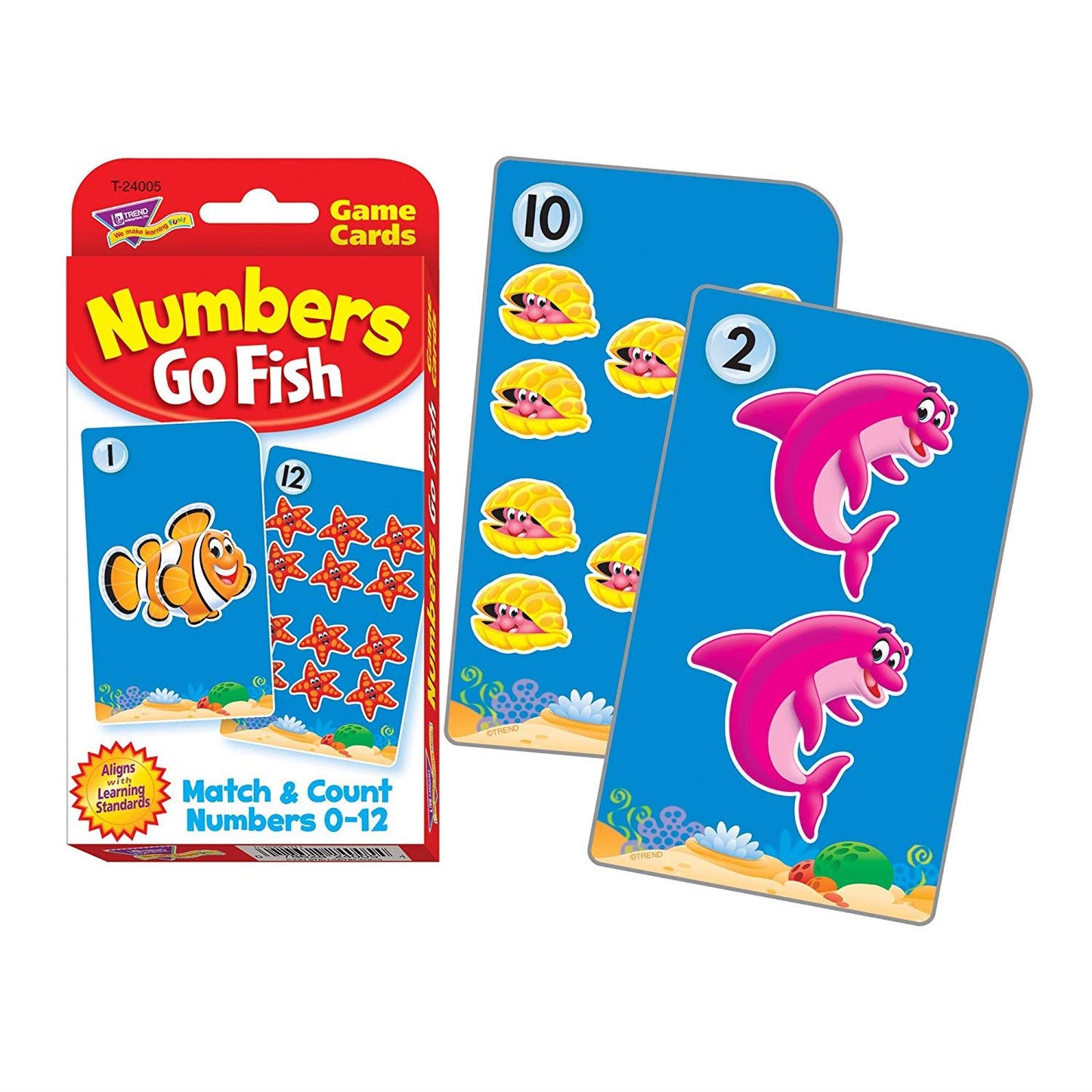 Teaching Numbers 0-12 Go Fish Match and Count Game Challenge Flash Cards