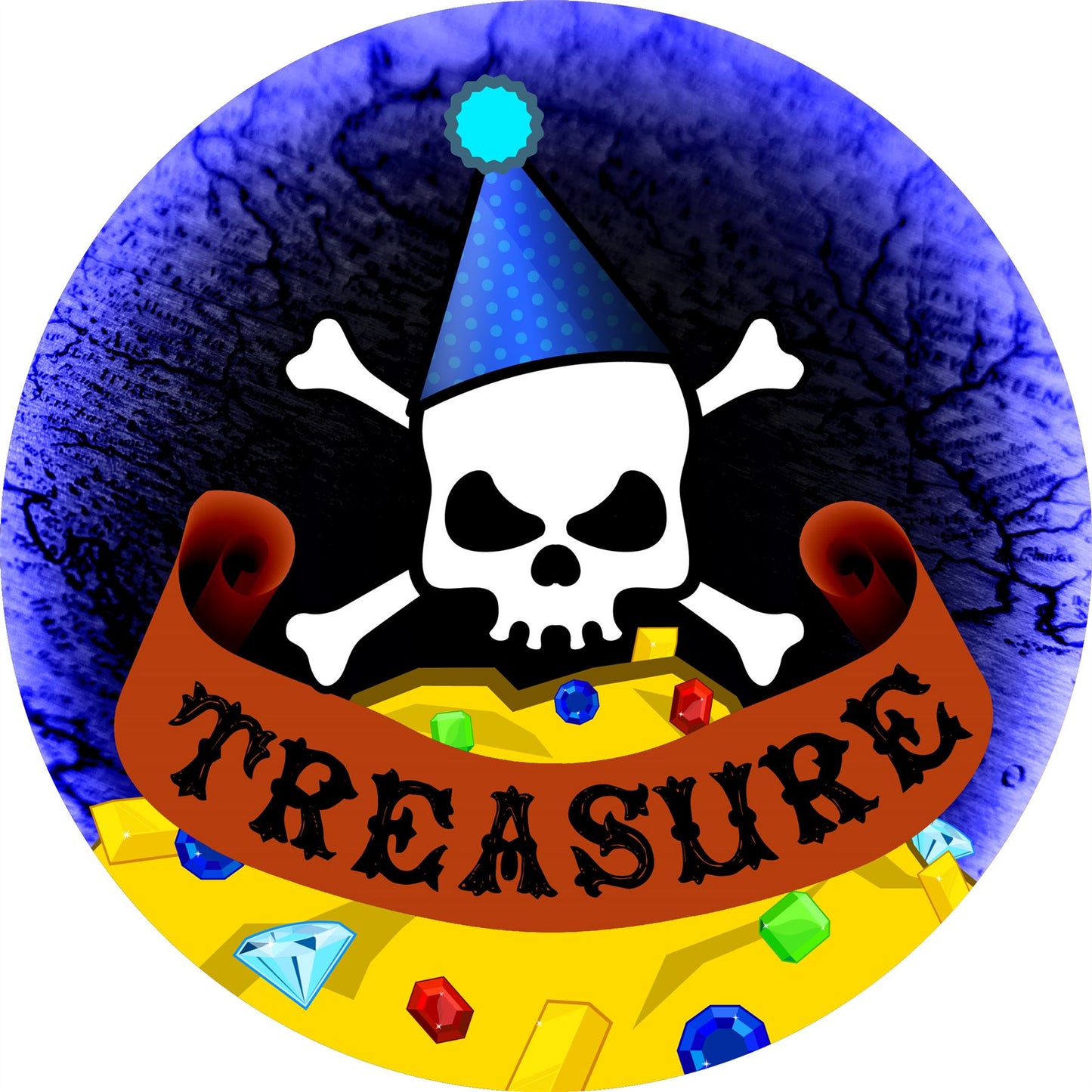 144 Pirate Skull Party 30mm Children's Birthday Thankyou Stickers
