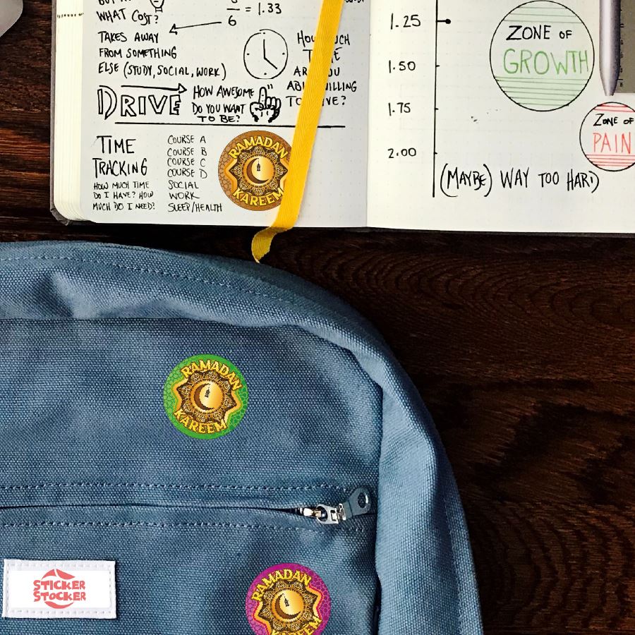 144 Ramadan Kareem 30mm Children's Reward Stickers for Teachers or Parents