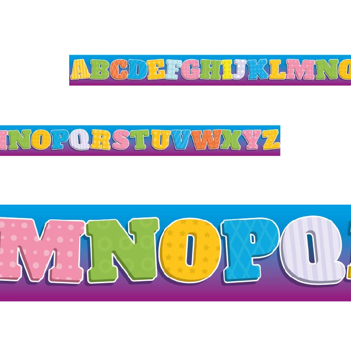 Alphabet ABC Classroom Trimmers 14.25m long Notice Board A to Z Display Borders