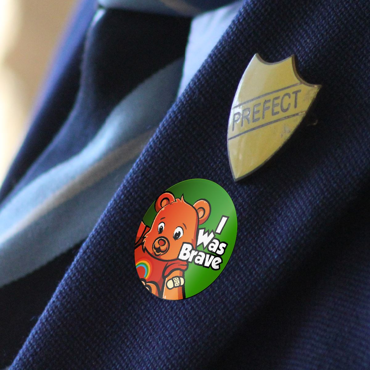 Brave Bear 30mm Children's Bravery Reward Stickers for Teachers or Nurses