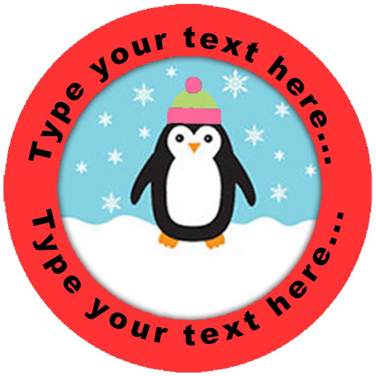 144 Personalised Penguins 30mm Reward Stickers for School Teachers, Parents and Nursery