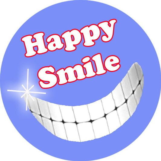 144 Happy Smile 30mm Reward Stickers for Teachers, Parents. Dentist and Party Bags
