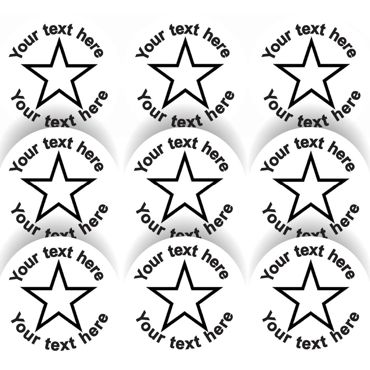 144 Personalised Simple Star 30mm Reward Stickers for School Teachers, Parents and Nursery