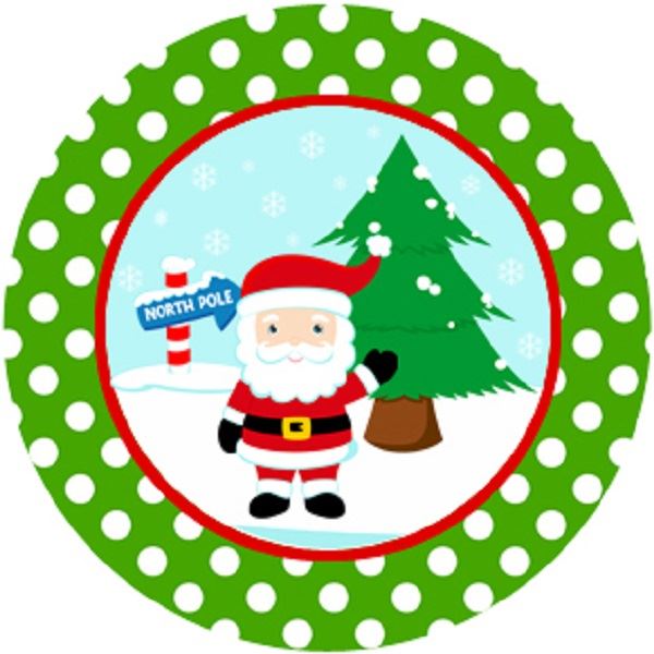 144 Jolly Christmas 30mm Children's Reward Santa Stickers for Teachers or Parents