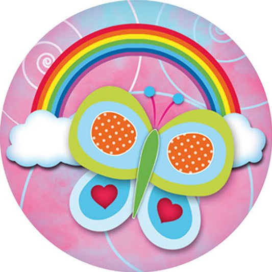 144 Rainbow Butterflies 30mm Reward Stickers for Teachers, Parents, Party Bags