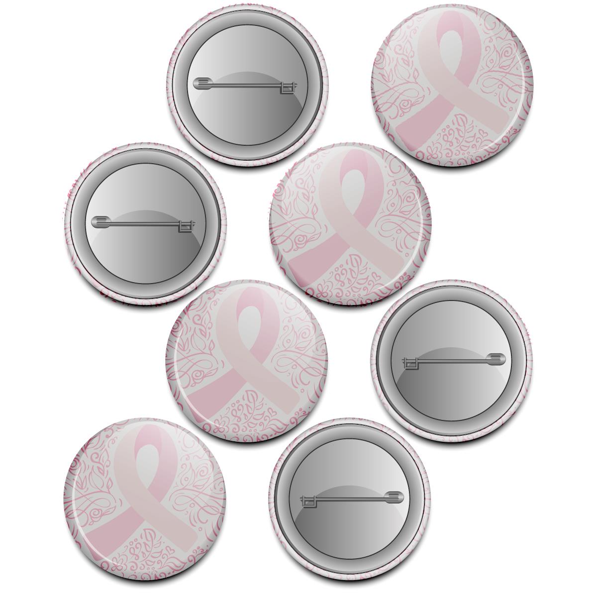 Breast Cancer Awareness Badge 38mm (Pack of 20 Pin Badges - 38mm)