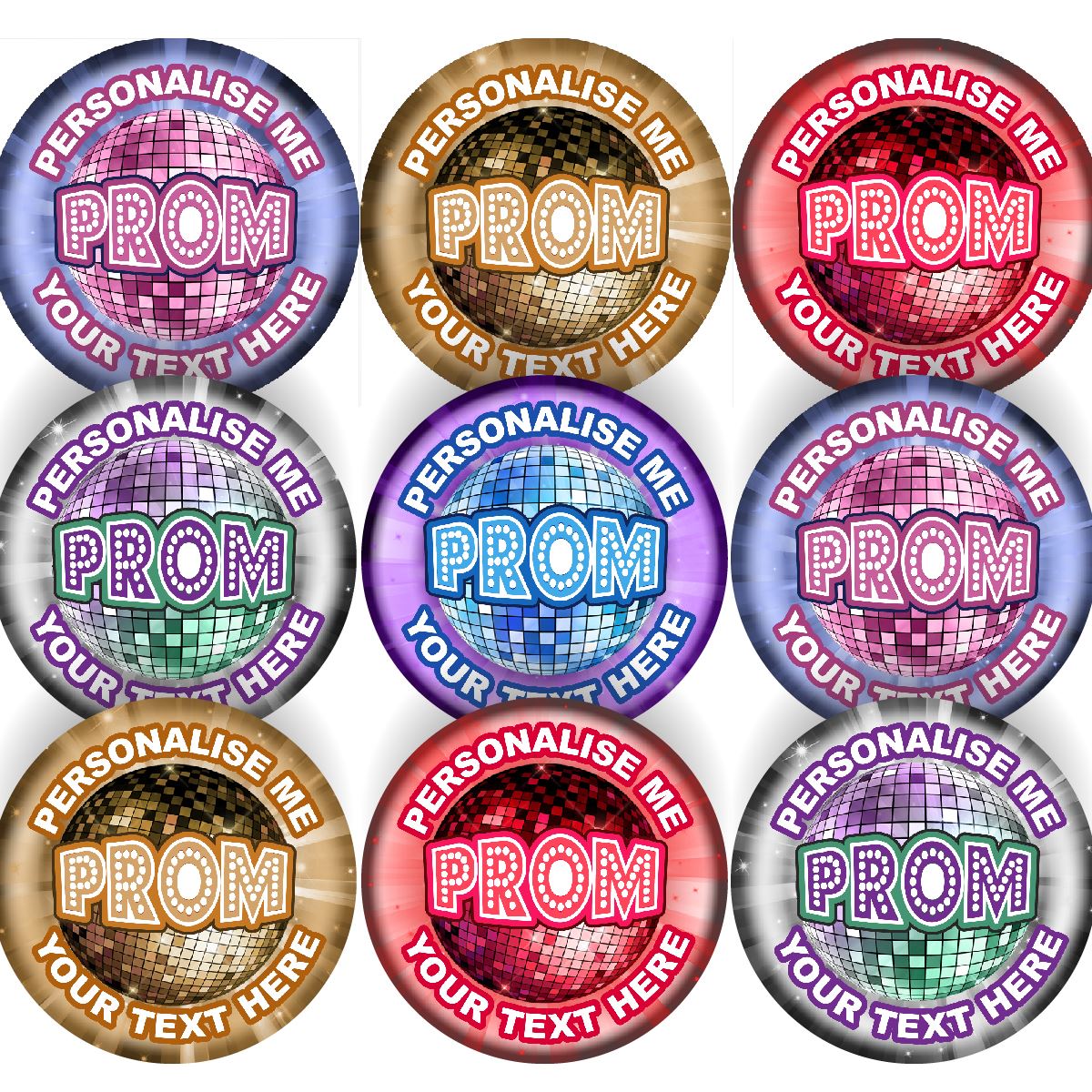 144 Prom Disco Personalised 30mm Reward Stickers for School Teachers