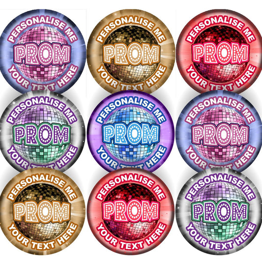 144 Prom Disco Personalised 30mm Reward Stickers for School Teachers