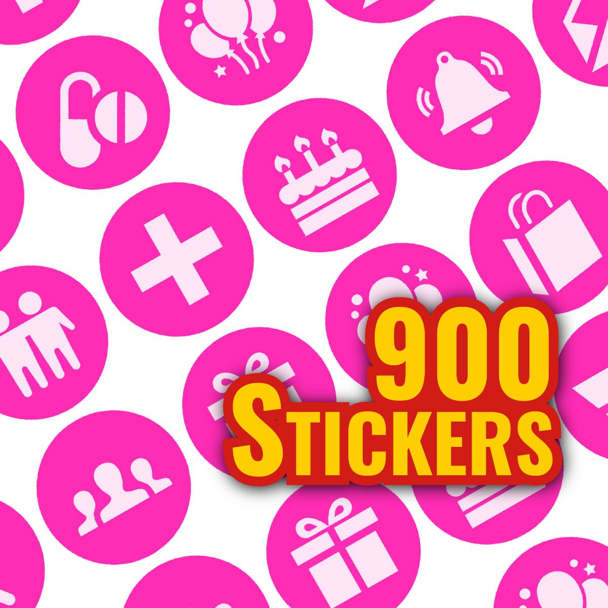 900 Pink Mini Planner Dots 10mm Everyday Motivational Spot Diary Stickers