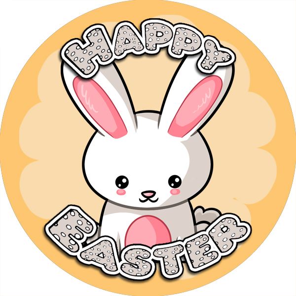 144 Happy Easter Time 30mm Reward Stickers for Teachers, Parents and Spring Party Bags