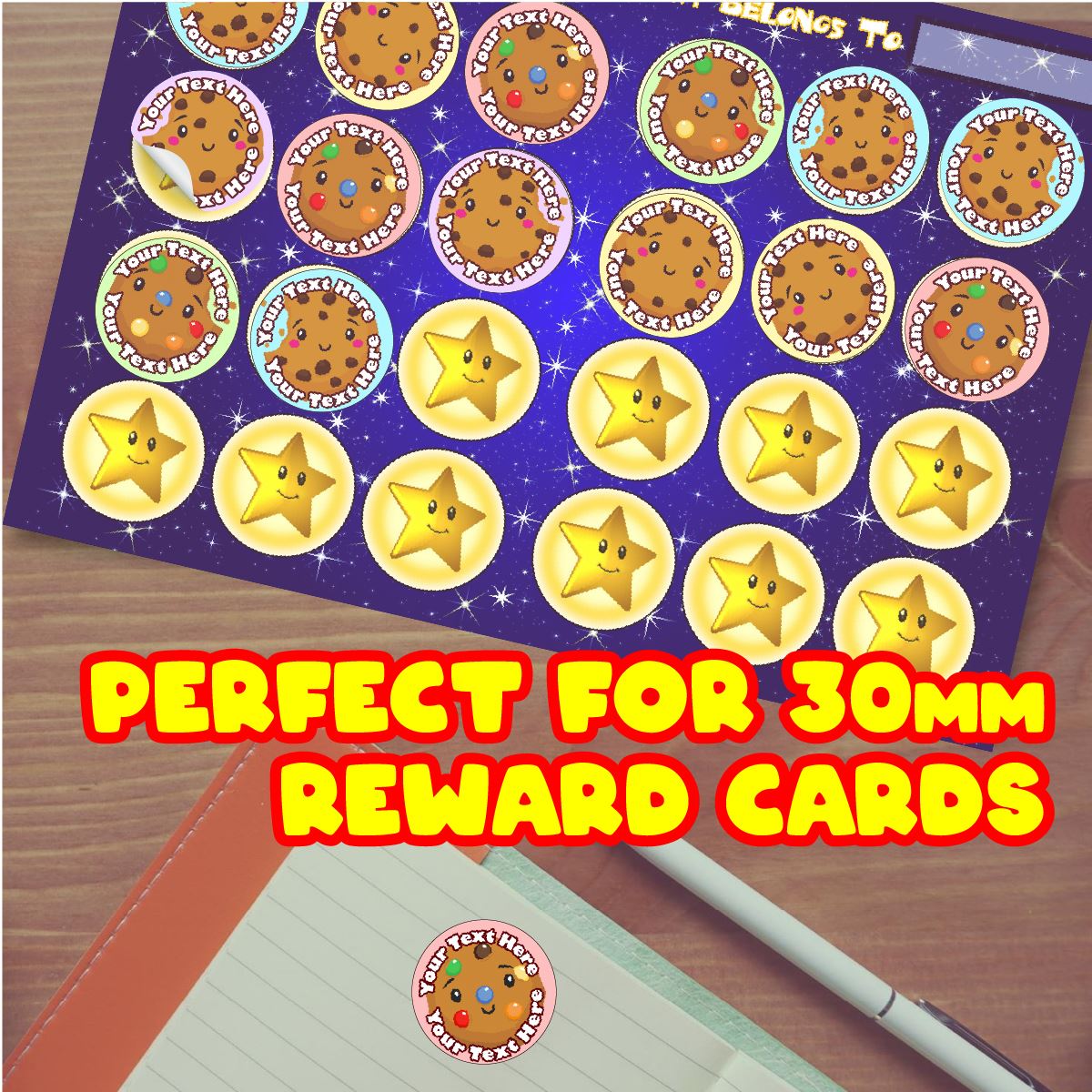 120 Chocolate Scented Personalised Stickers - Smart Cookie - Personalised 30mm Scented  Stickers - For Teachers Nursery Parents