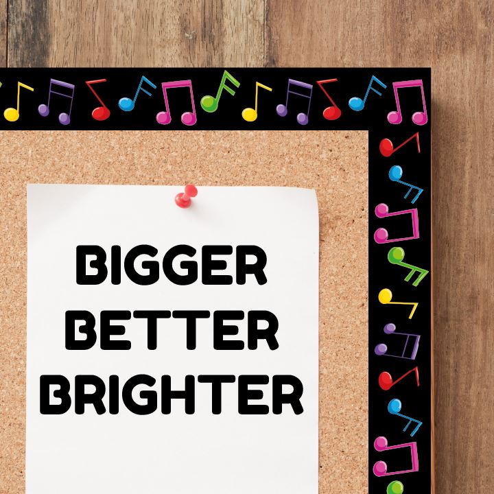 Music Notes Classroom Trimmers 14.25m long Notice Board Display Borders