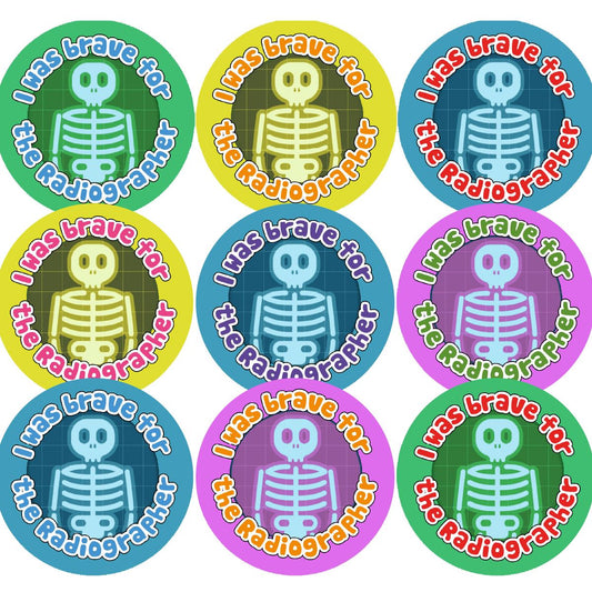 144 Brave for the Radiographer 30mm Reward Stickers for Nurses, Doctors or Dentists