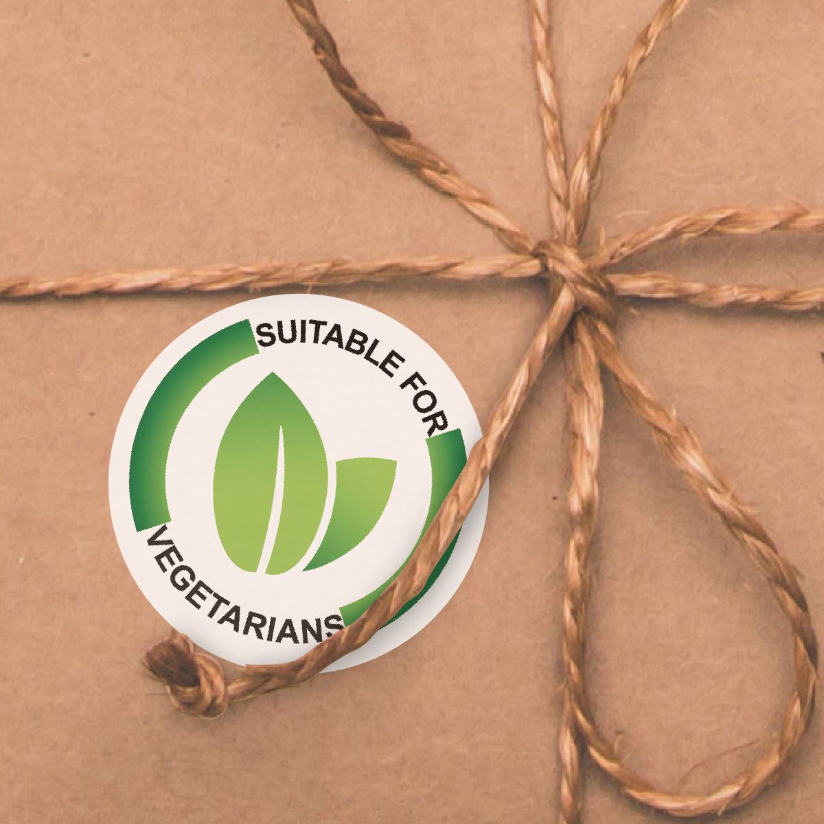 144 Suitable For Vegetarians - 30mm - Glossy Food Label Stickers