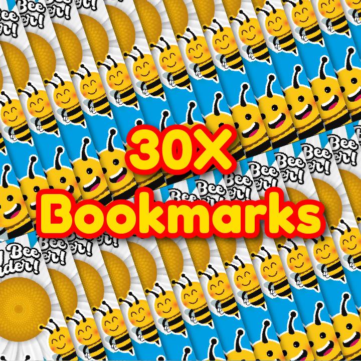30 Busy Bee Reader Classroom Reading Reward Bookmarks Ideal for School Teachers
