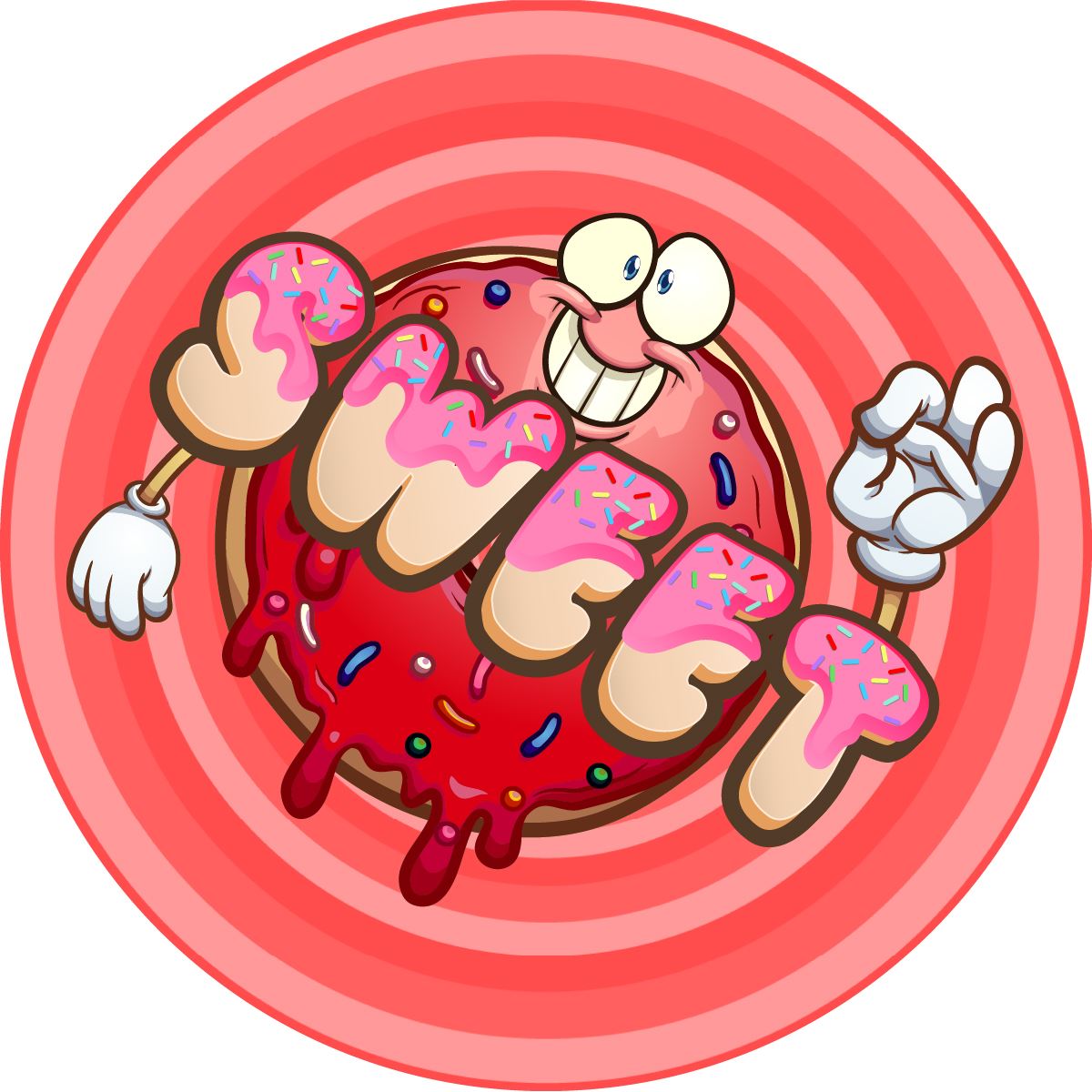 120 Strawberry Doughnut 30mm Scented Reward Stickers for Teachers, Parents and Party Bags