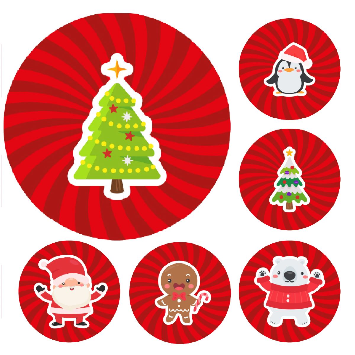 900 Mini Christmas Friends 10mm Spot Stickers for Teachers and Planners