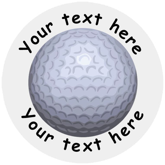 144 Personalised Golf Ball 30mm Reward Stickers for School Teachers, Party Bag, Parents and Nursery