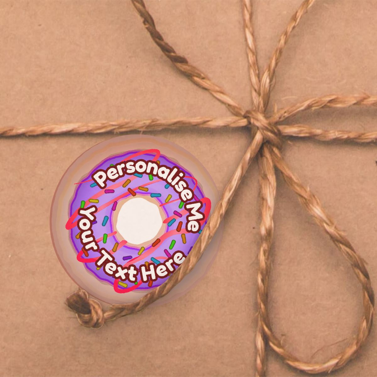 120 Strawberry Scented Personalised Stickers - Donut - Personalised 30mm Scented  Stickers - For Teachers Nursery Parents