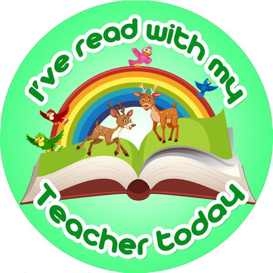 144 I've read with my teacher 30mm Reward Stickers for School Teachers, Parents and Nursery