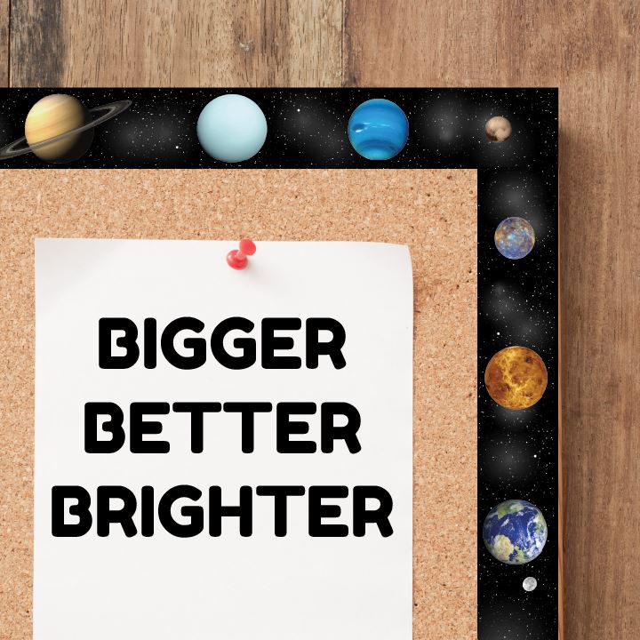 Solar System Planets Classroom Trimmers 14.25m long Notice Board Display Borders