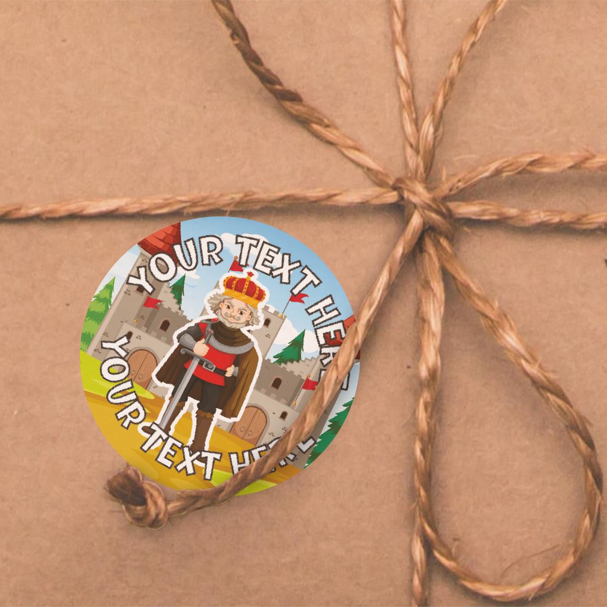 144 Queens and Kings Personalised - History Teacher Reward Stickers Size 30mm