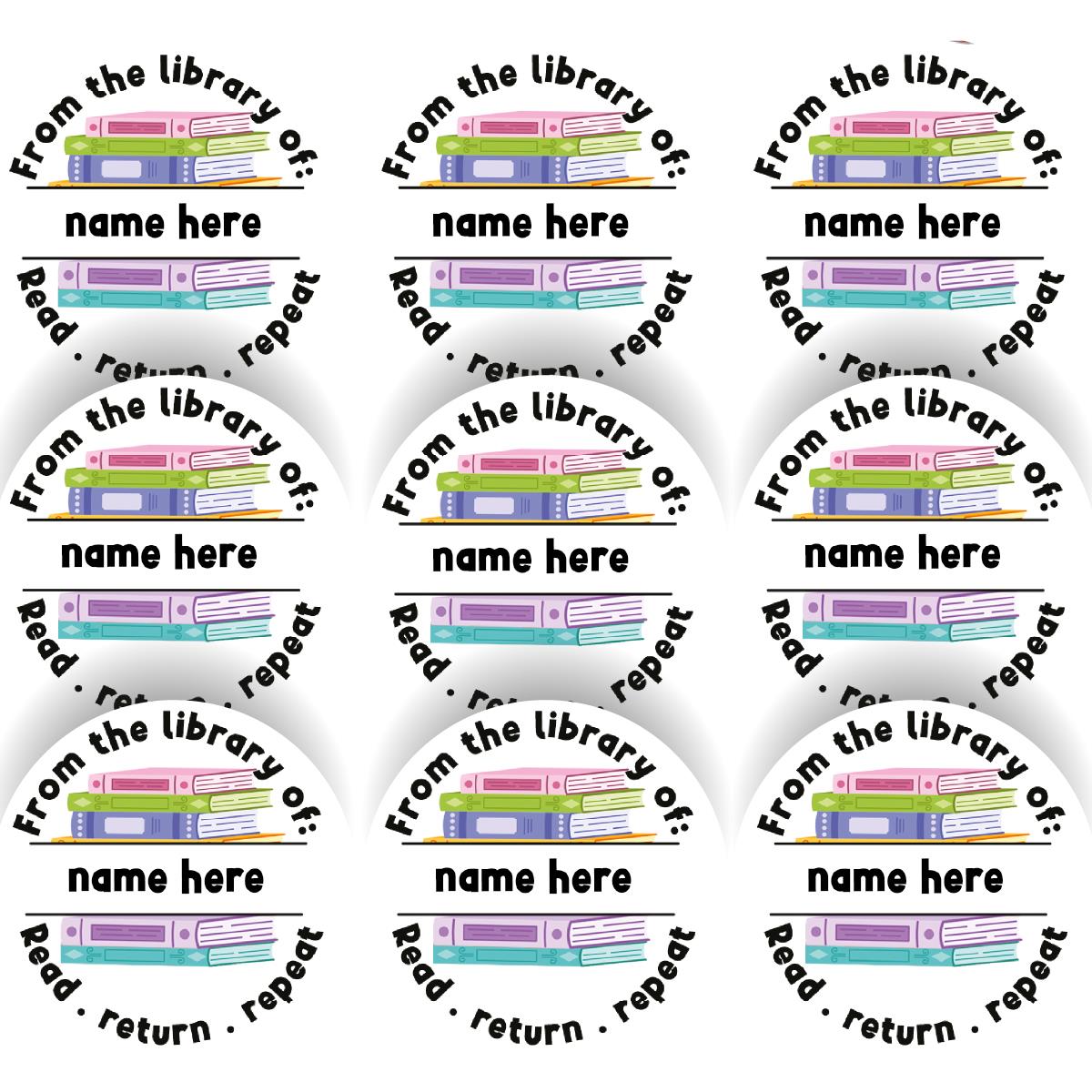 144 Personalised Library Books 30mm Reading Reward Stickers for School Teachers, Parents and Nursery