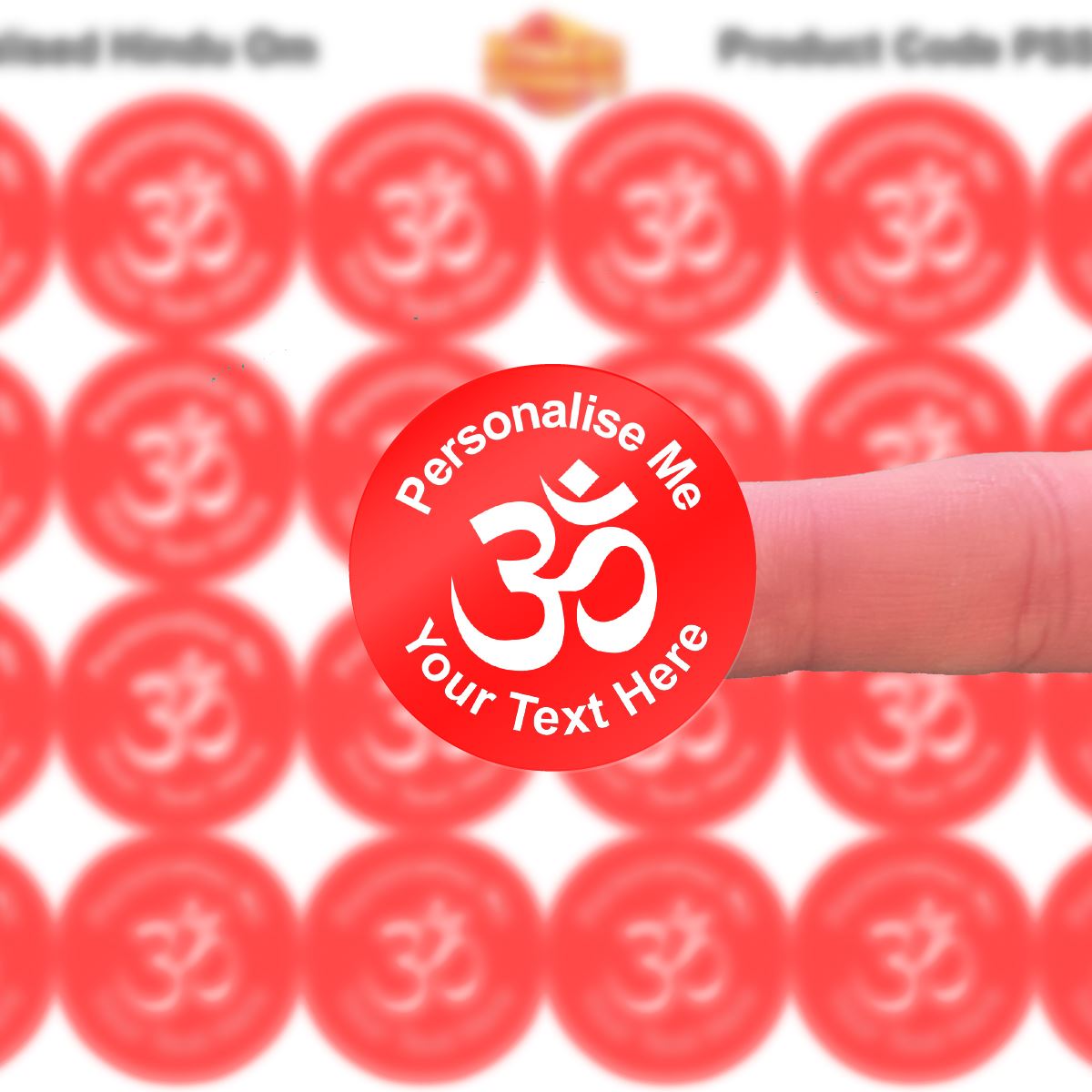 144 Personalised Hindu Om 30mm Reward Stickers for School Teachers, Parents and Nursery