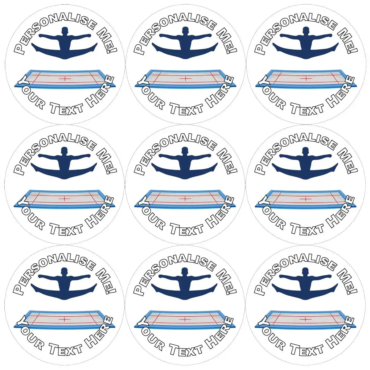 144 Trampoline Rewards Themed Personalised Teacher Reward Stickers ...