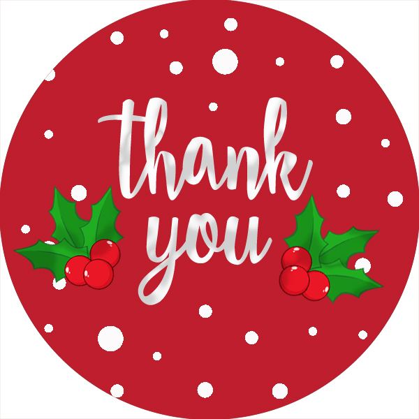 144 Christmas Thank you 30mm Children's Xmas Reward Stickers for Teachers or Parents