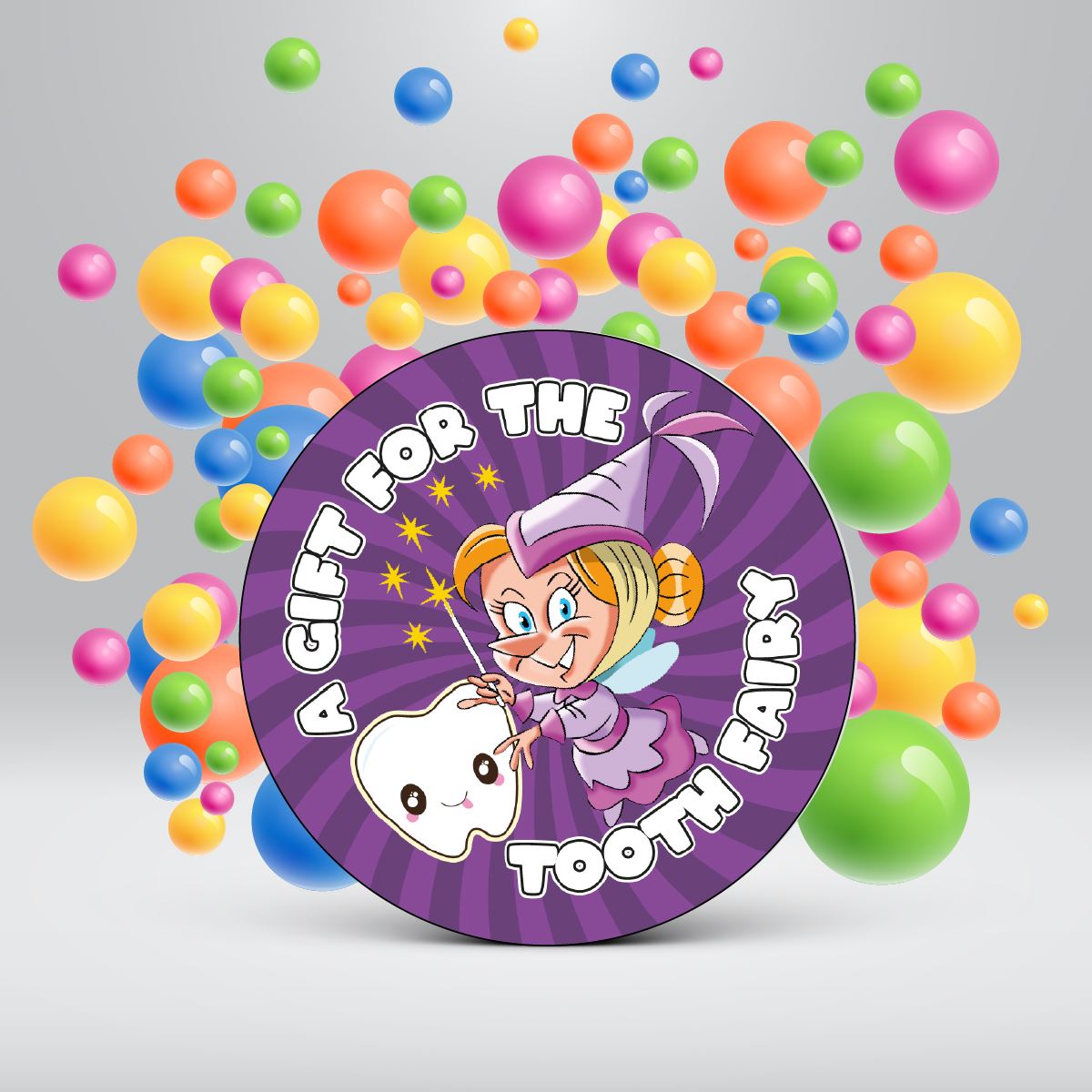 A Gift For The Tooth Fairy - 30mm - 144 Glossy Reward Stickers for Teachers & Parents