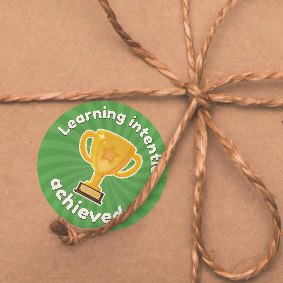 144 Learning Intention Achieved - 30mm - Glossy Reward School Stickers for Teachers & Parents