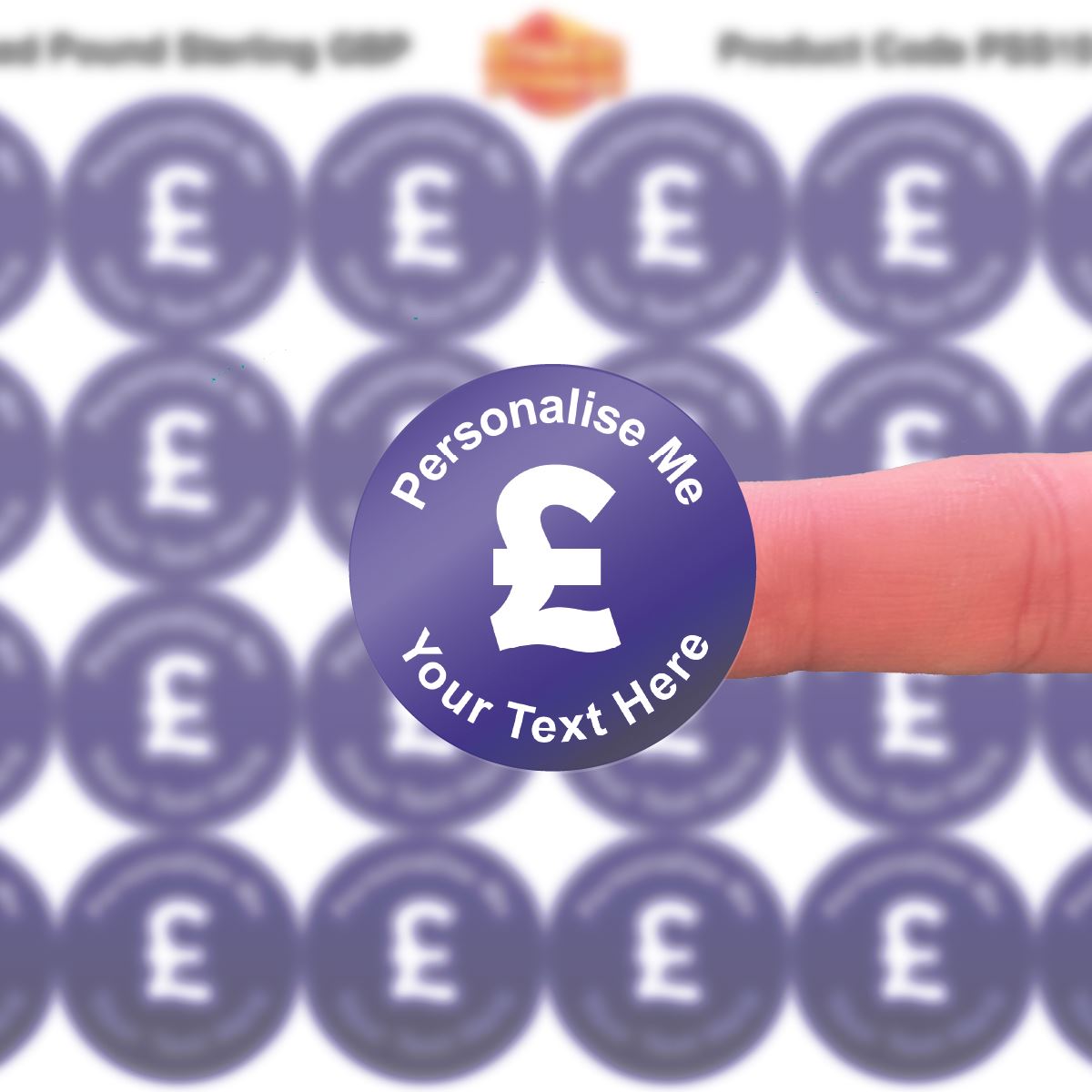 144 Pound Sterling GBP Personalised 30mm Reward Stickers for School Teachers