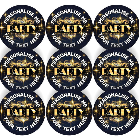 144 Party Night Vintage Personalised 30mm Reward Stickers for School Teachers
