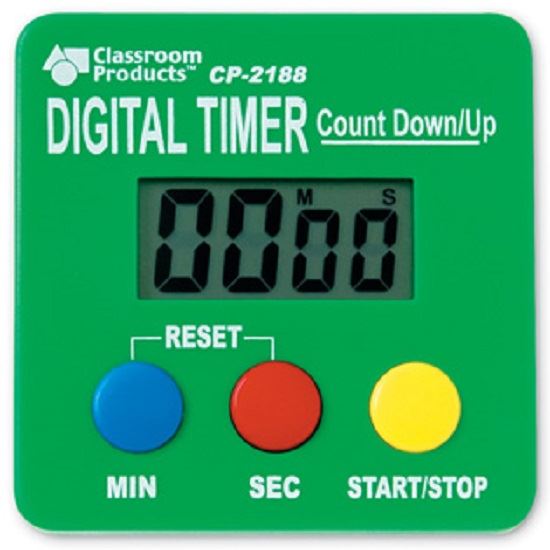Learning Resources - Digital Timer Count Up and Down Stopwatch