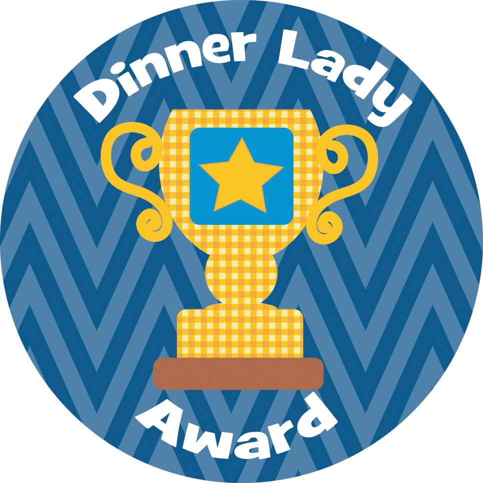 144 Dinner Time Trophies 30mm Children's Reward Stickers for Teachers or Parents