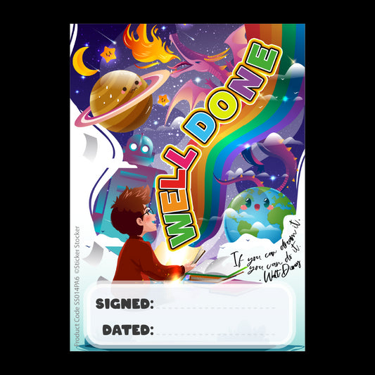 A6 Praise Note Pad 100 Sheet Incentive Chart Rewards - Dream Achieve Well Done