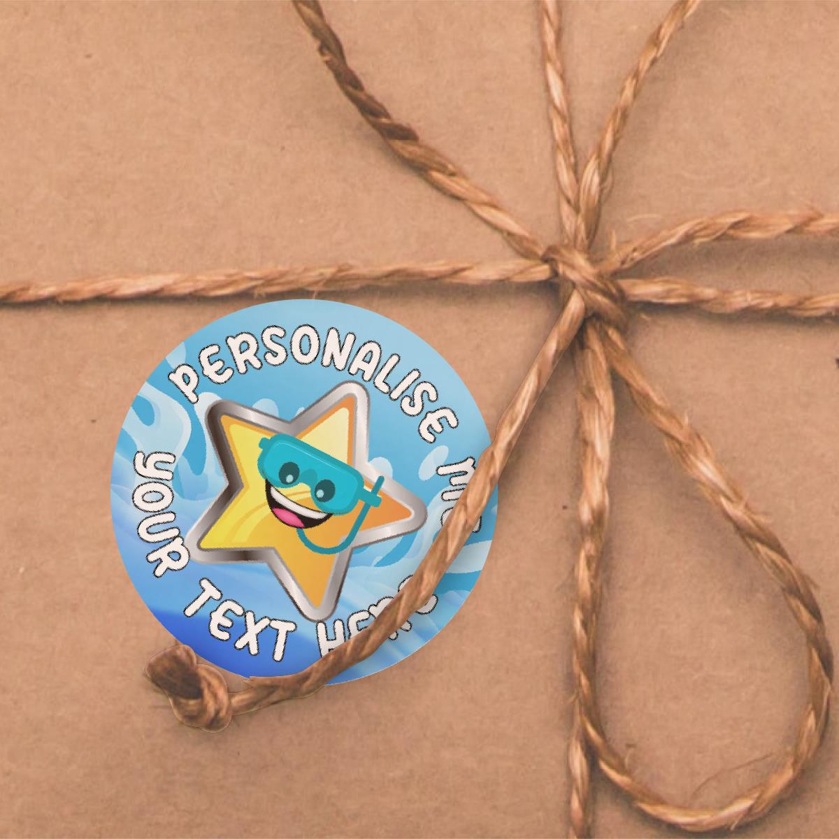 144 Personalised 30mm Swimming Children Reward Stickers for Swim School Teachers