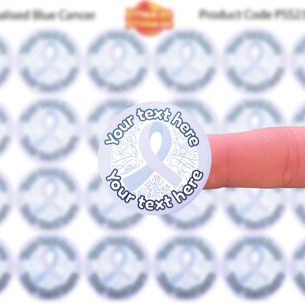 144 Prostate Cancer Awareness Personalised 30mm Stickers Teachers, Parents, Schools