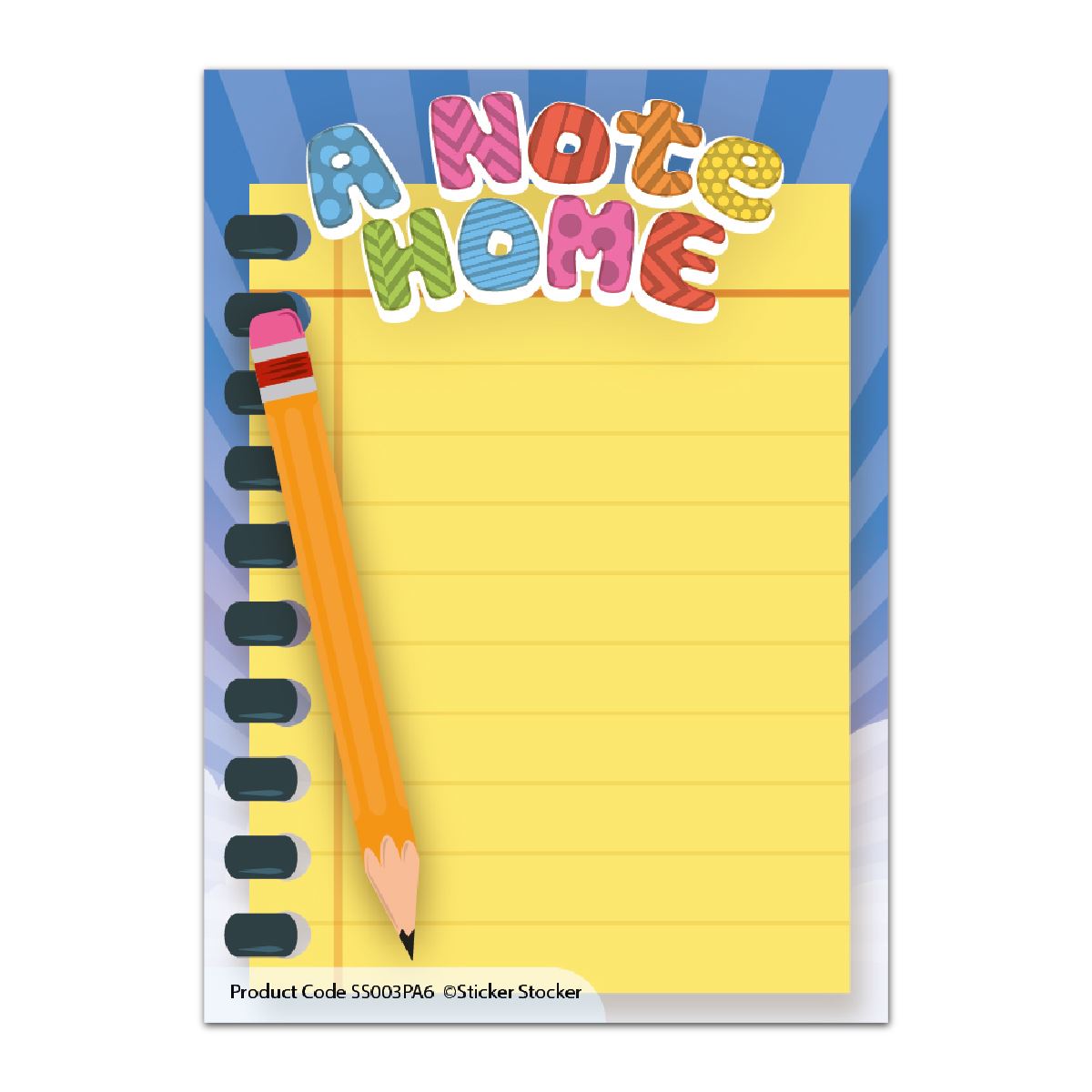 A6 Praise Pad A Note Home Note Pad themed 100 Sheet Incentive Rewards