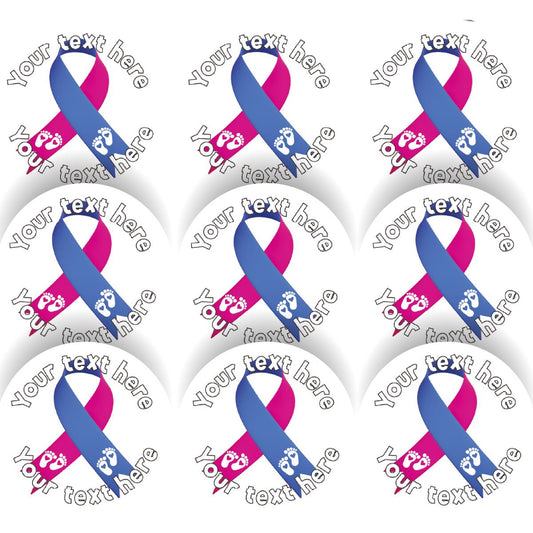 144 Personalised Baby Loss Awareness 30mm Reward Stickers for Charities, NHS
