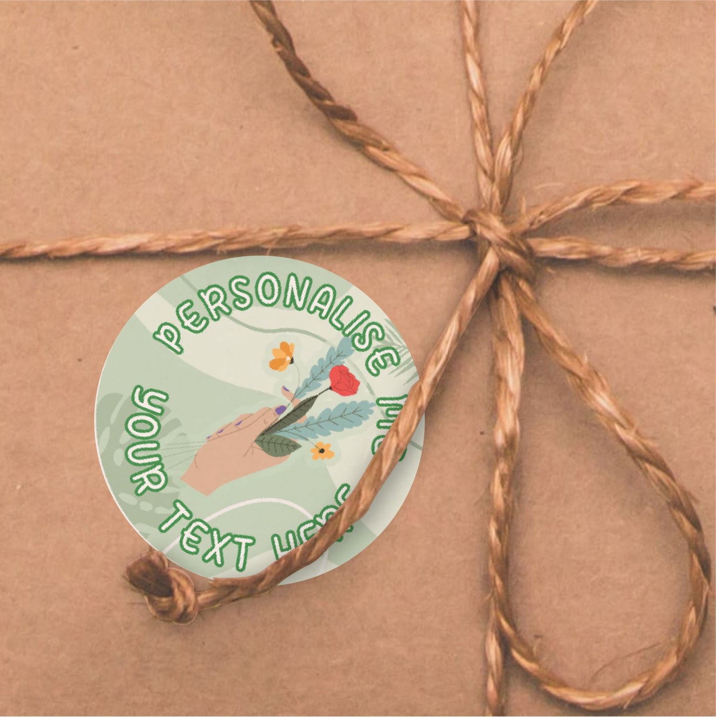 144 Flower Arranging Personalised 30mm Glossy Stickers Crafting Florist Gift Packaging Seal Labels