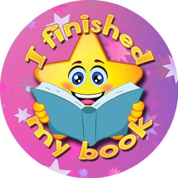 144 I finished my book 30mm Reward Stickers for School Teachers, Parents and Nursery