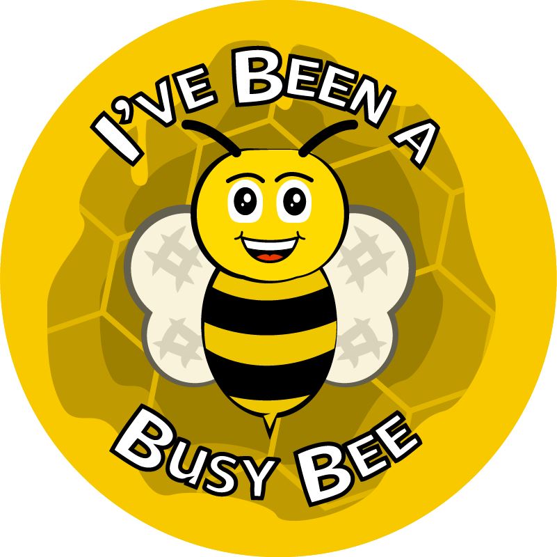 144 I've Been a Busy Bee 30mm Reward Stickers for School Teachers, Parents and Nursery