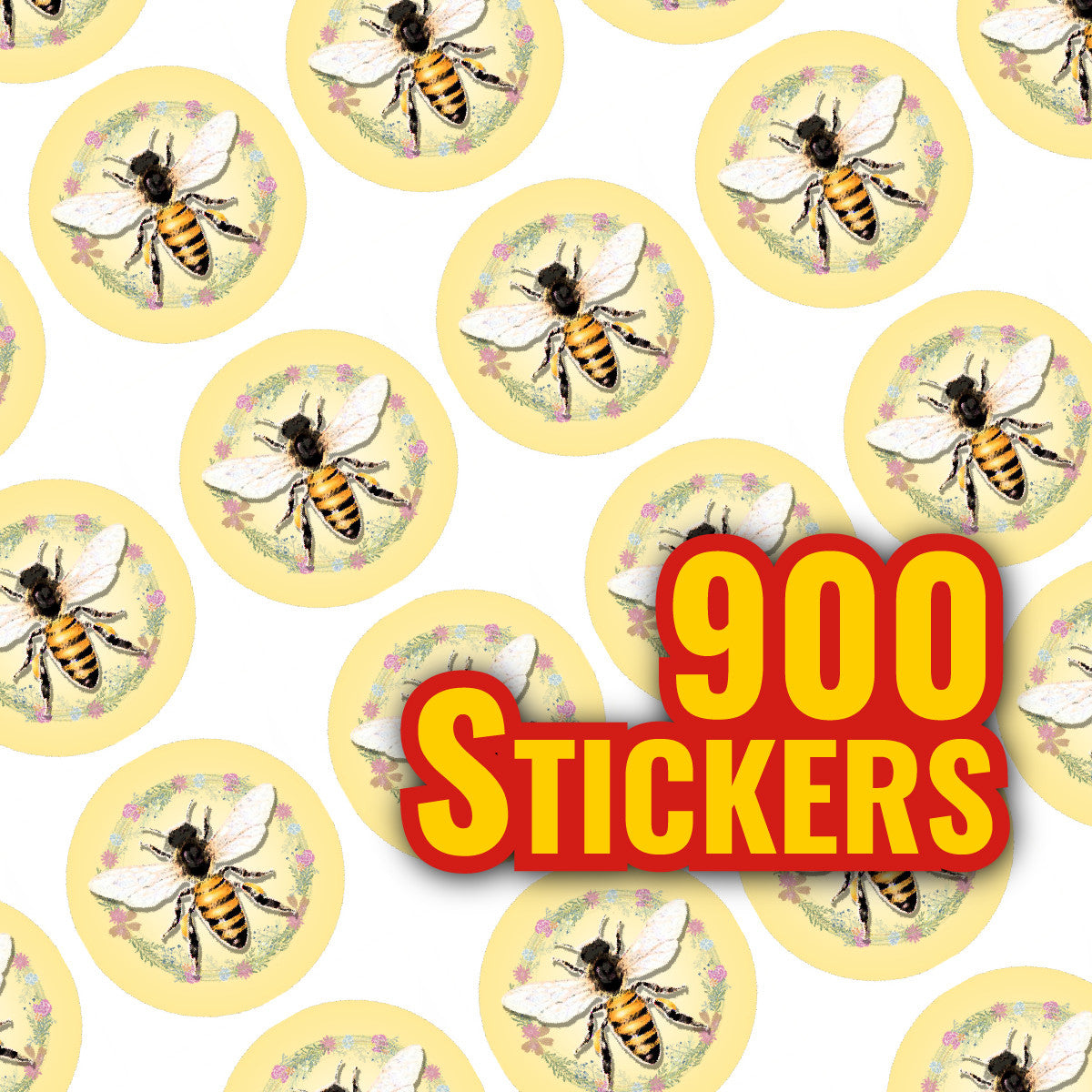 Sticker Stocker - 900 Mini Honey Bee Dot 10mm Spot Reward Stickers for Teachers and Planner Charts