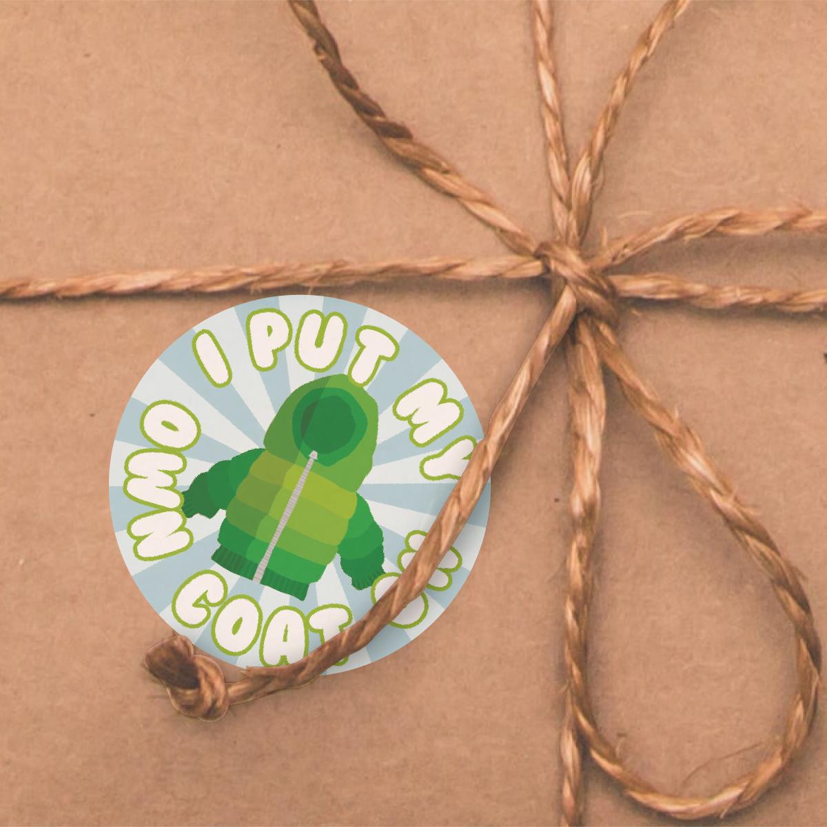 144 I Put My Own Coat On 30mm Reward Stickers for Teachers and Parents